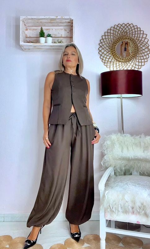 PANTALON BOMBACHO CHOCOLATE