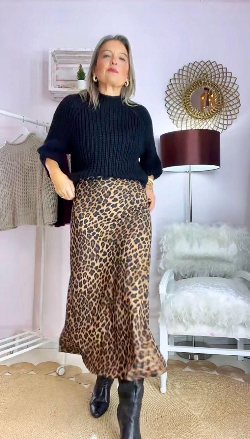 JERSEY PUNTO GRUESO CUELLO PERKINS NEGRO JERSEY PUNTO GRUESO CUELLO PERKINS NEGRO