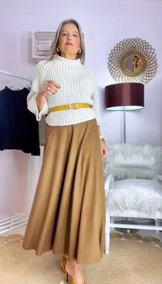 JERSEY PUNTO GRUESO CUELLO PERKINS BEIGE