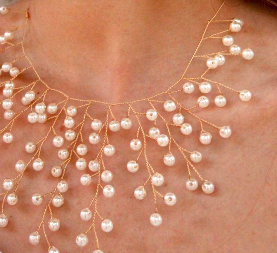 COLLAR GARGANTILLA CASCADA PERLAS