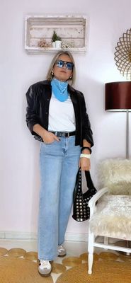 CAMISETA BANDANA CELESTE