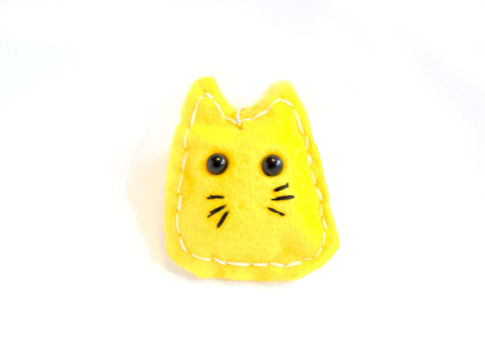 Felt Cat - Yellow