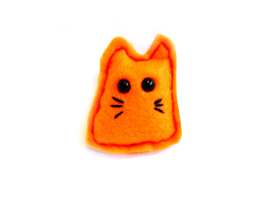 Felt Cat - Orange