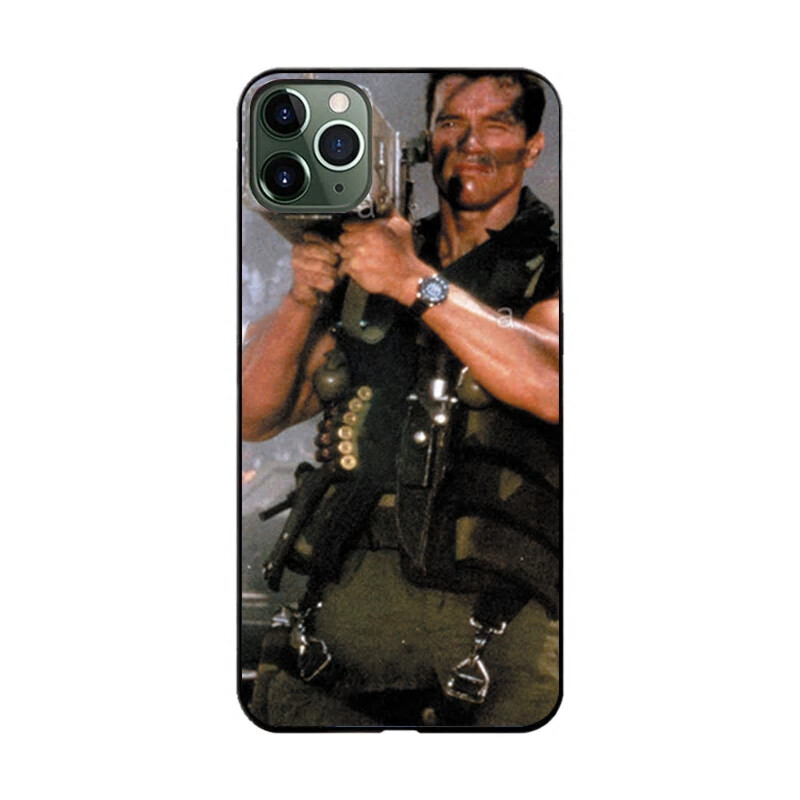 Arnold Schwarzenegger Machine Gun Terminator Case For iPhone 11, iPhone 11 Pro, iPhone11 Pro Max, Arnold commando Rocket Poster