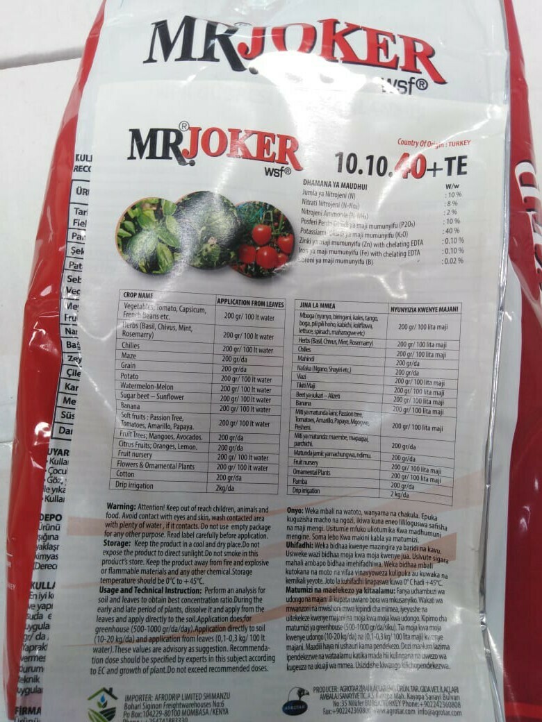 Mr Joker: compound fertilizer with Chelated Technology 2kgs