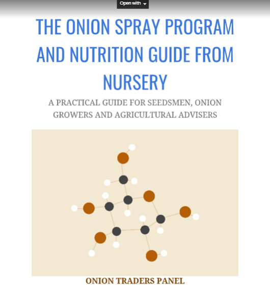 Onion Spray &amp; Nutrition Program