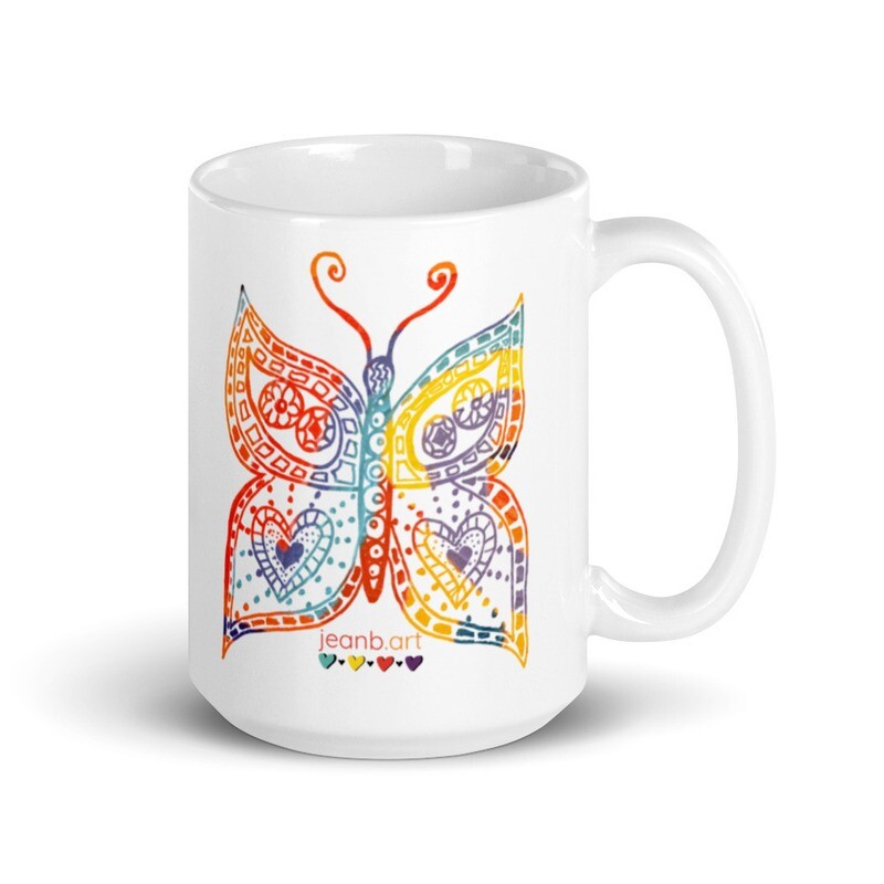 Butterfly Love 'Tattoo' Mug