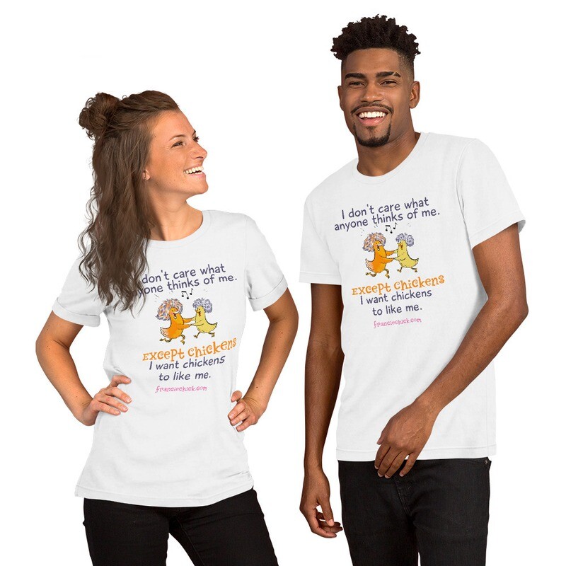 Francie Chick Loves Chickens Short-Sleeve Unisex Adult T-Shirt