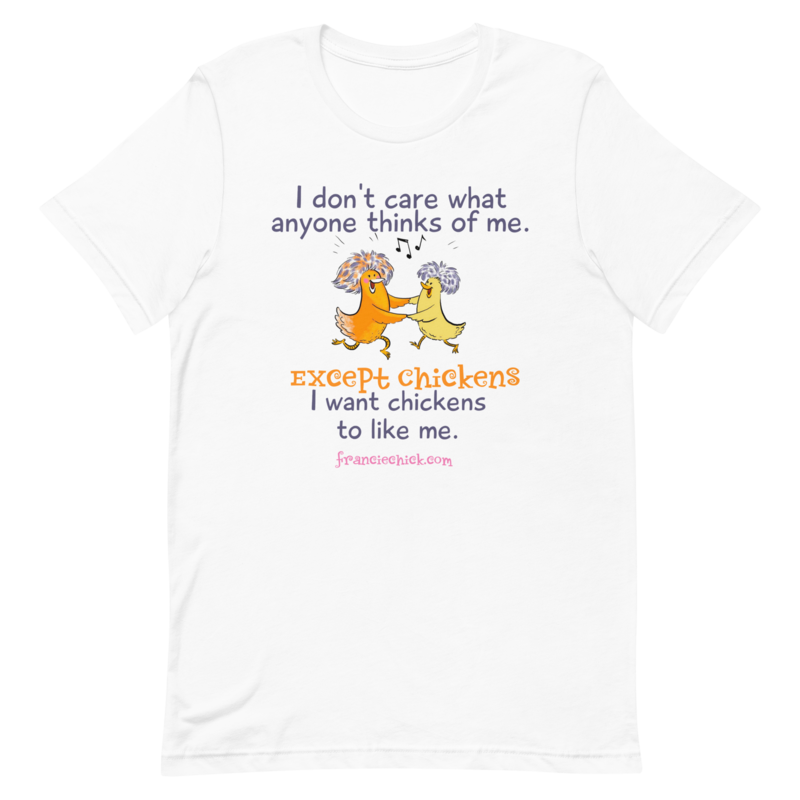 Francie Chick Loves Chickens Short-Sleeve Unisex Adult T-Shirt