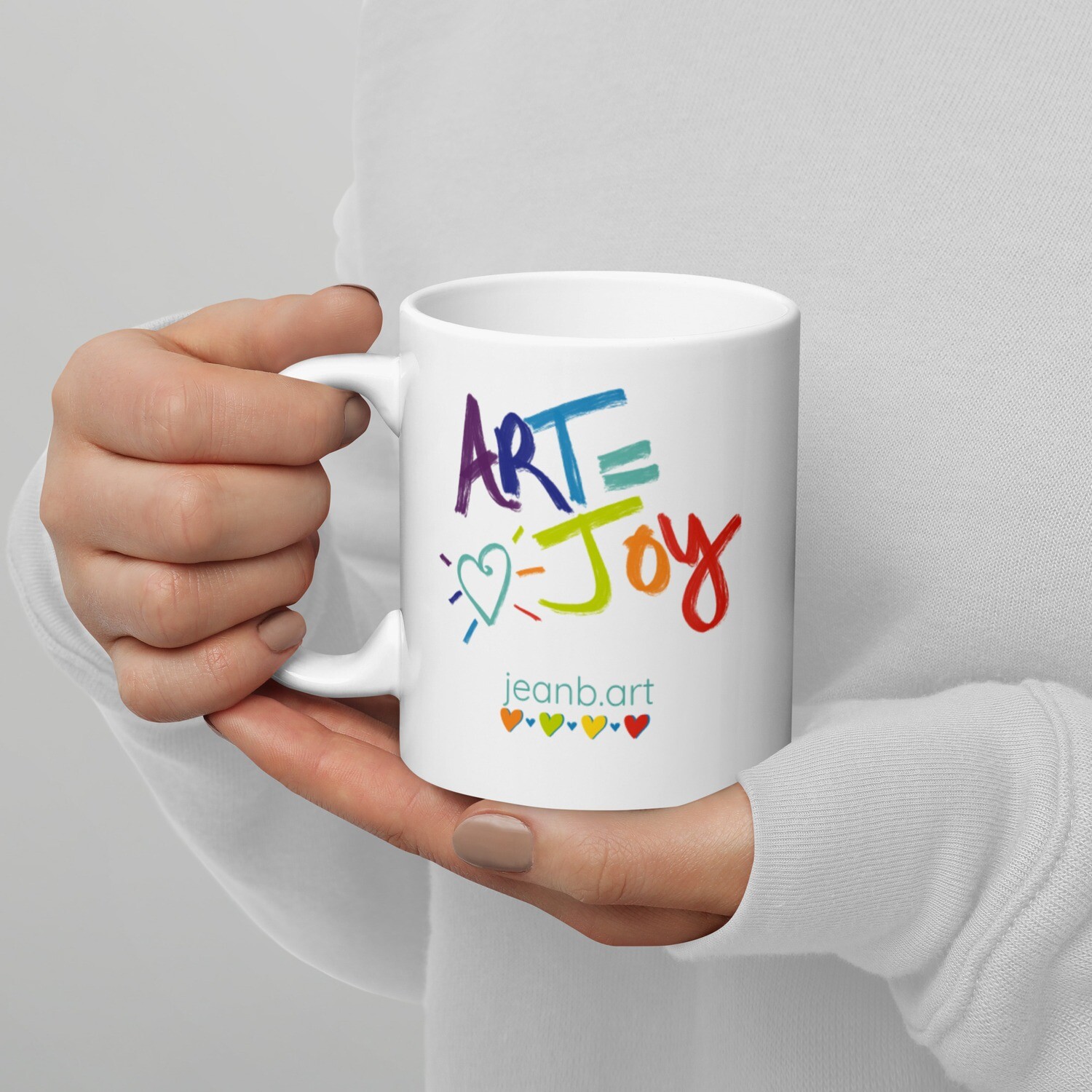 Art=Joy mug White Ceramic Mug Gift for the Artist and Creative in your world