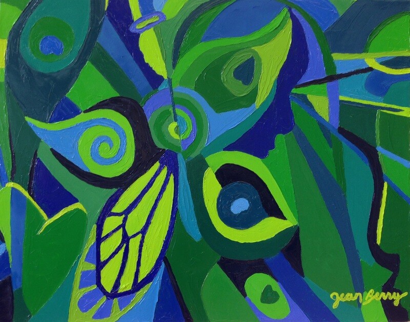 Angels, Peacocks &amp; Butterflies 5 x 7 Print on Chipboard