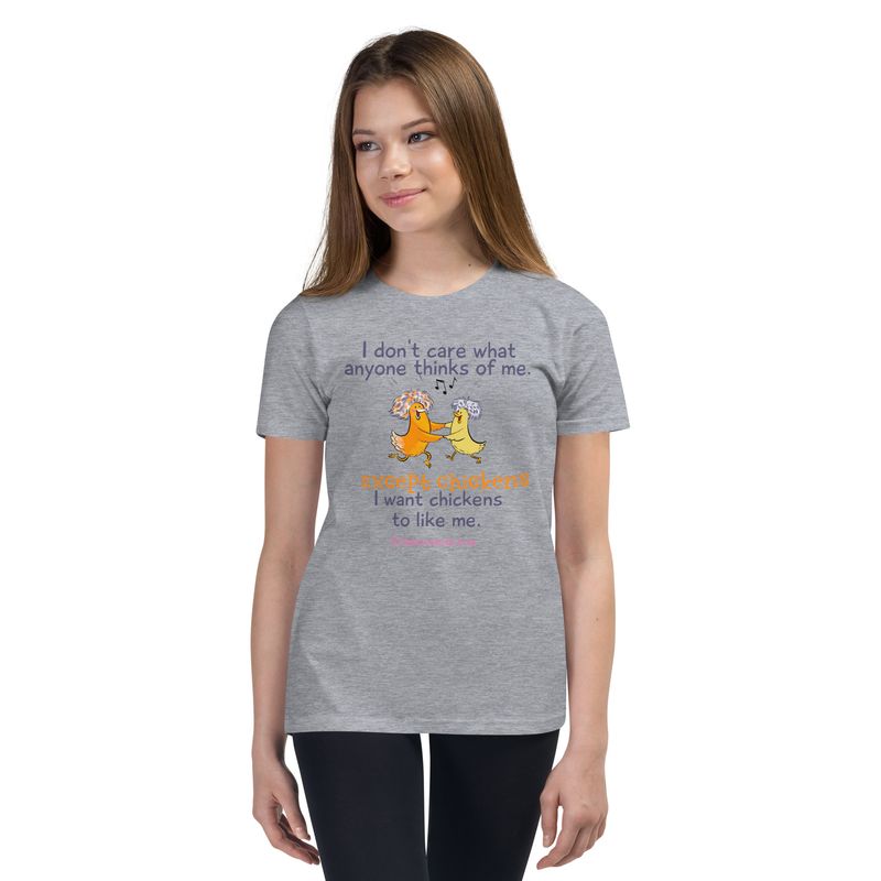 Francie Chick Loves Chickens Youth Short Sleeve T-Shirt