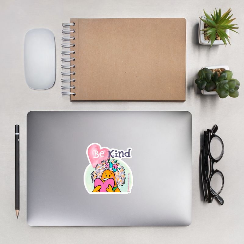 Francie Chick Sticker Be Kind Kiss Cut