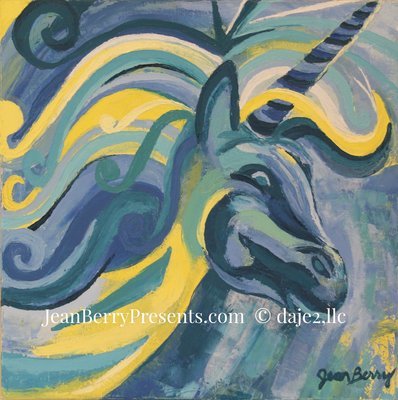Mystical Unicorn Original Oil Painting on Canvas