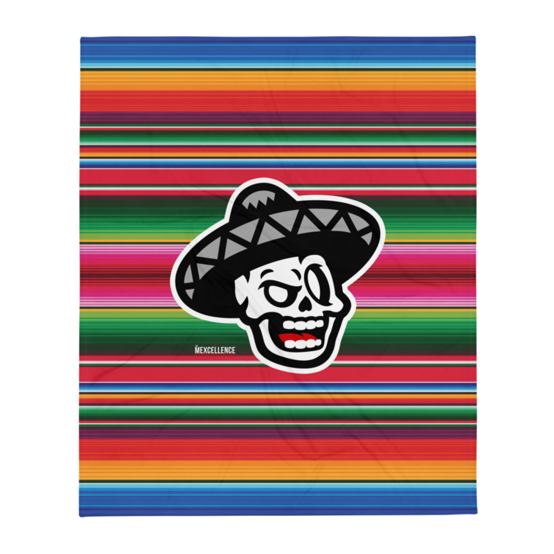 The Mexcellence Logo Serape Throw Blanket