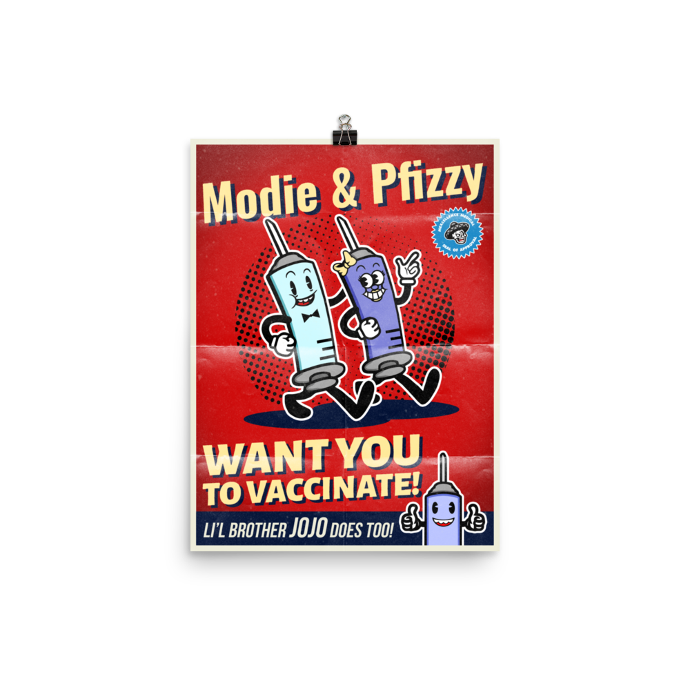 Modie and Pfizzy 12x16 Poster