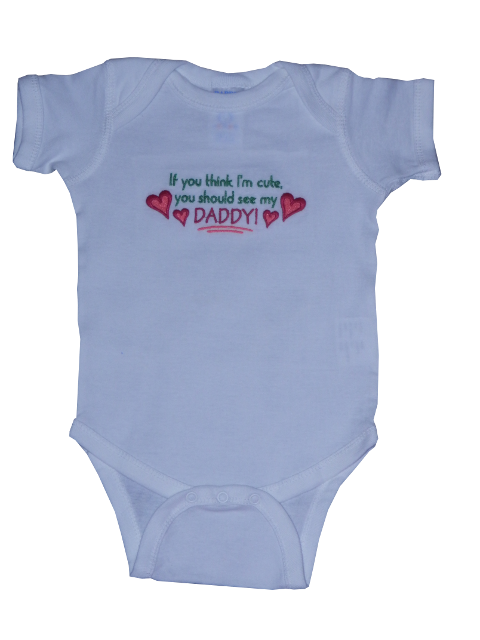 If You Think I&#39;m Cute..... White Short-Sleeve Creeper Shirt
