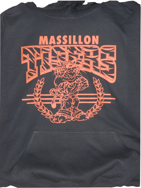 Massillon Tigers Black or Orange Hooded Sweatshirts