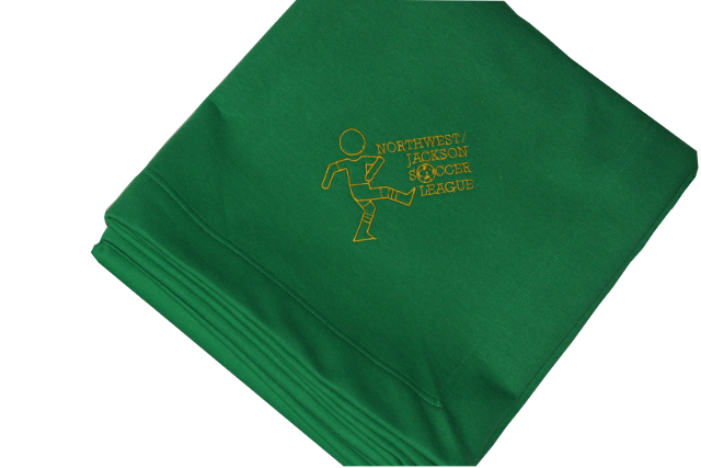 NJSL Embroidered Sweatshirt Fleece Stadium Blanket (Green or Gold)