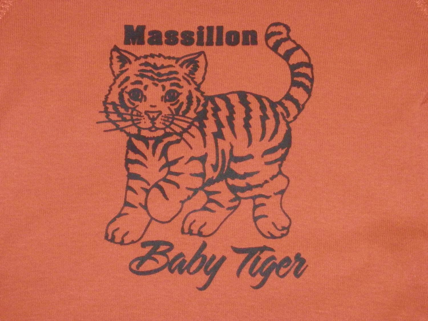 Massillon Baby Tiger Infant Creeper &quot;Available in Black or Orange&quot;