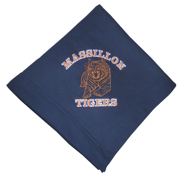 Massillon Tigers Black Sweatshirt Fleece Blanket