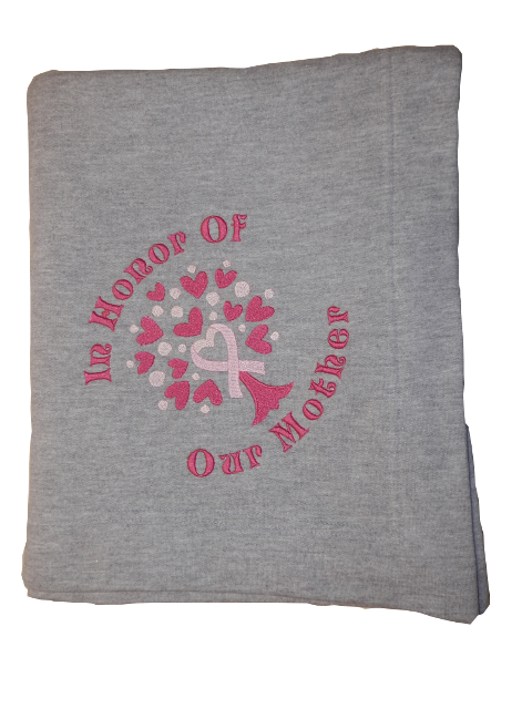&quot;In Honor Of&quot; Breast Cancer Sweatshirt Fleece Blanket