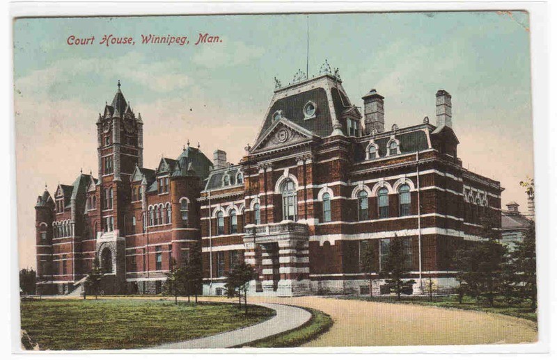 Court House Winnipeg Manitoba Canada 1913 postcard