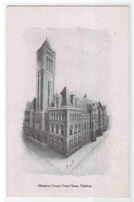 Court House Pittsburgh Pennsylvania 1905c postcard