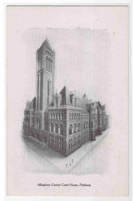 Court House Pittsburgh Pennsylvania 1905c postcard