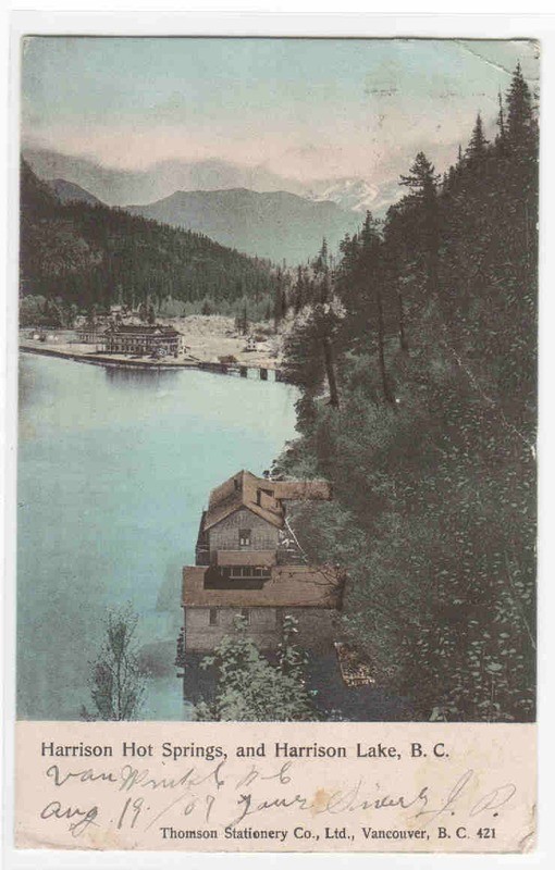 Harrison Hot Springs Lake British Columbia Canada 1907 postcard