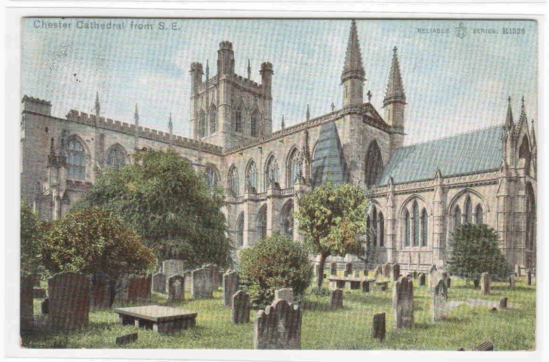 Chester Cathedral Cheshire England UK 1906 postcard