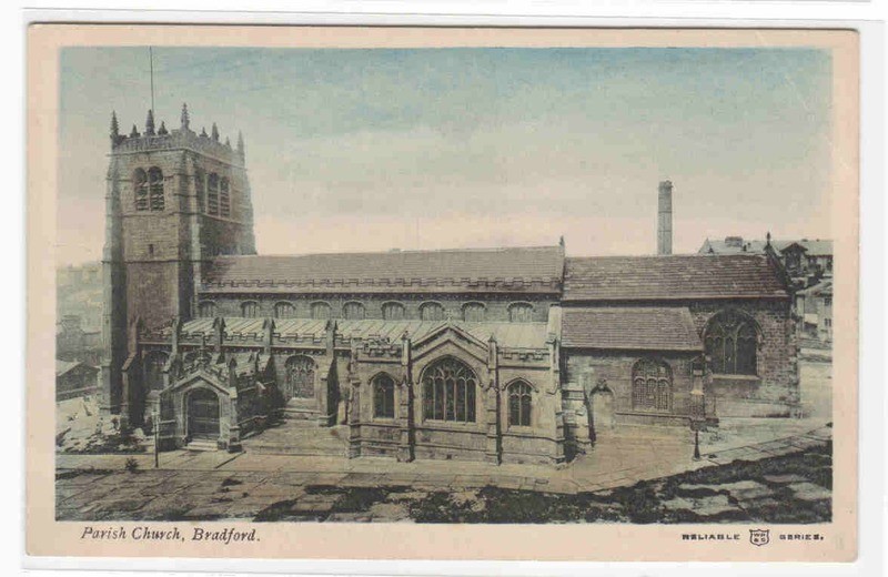 Parish Church Bradford England UK 1910c postcard