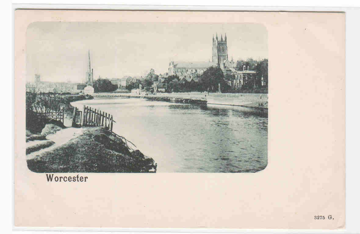 Worcester Cathedral England UK 1905c postcard