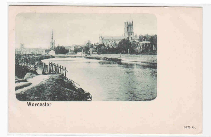 Worcester Cathedral England UK 1905c postcard