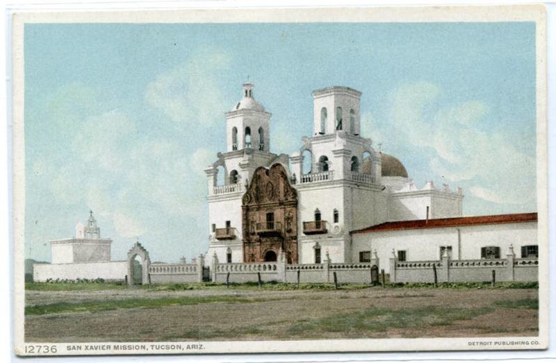 San Xavier Mission Tuscon Arizona 1910c Phostintpostcard