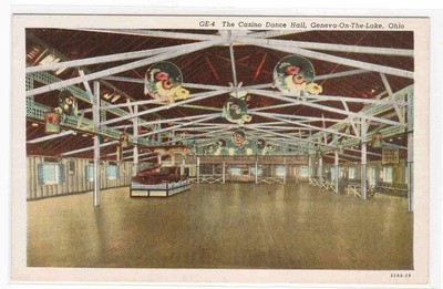 Casino Dance Hall Geneva On The Lake Ohio linen postcard
