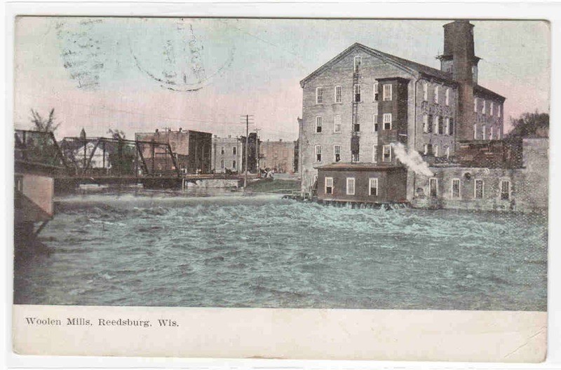 Woolen Mills Reedsburg Wisconsin 1908 postcard