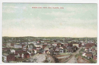 Panorama Eau Claire Wisconsin 1910 postcard