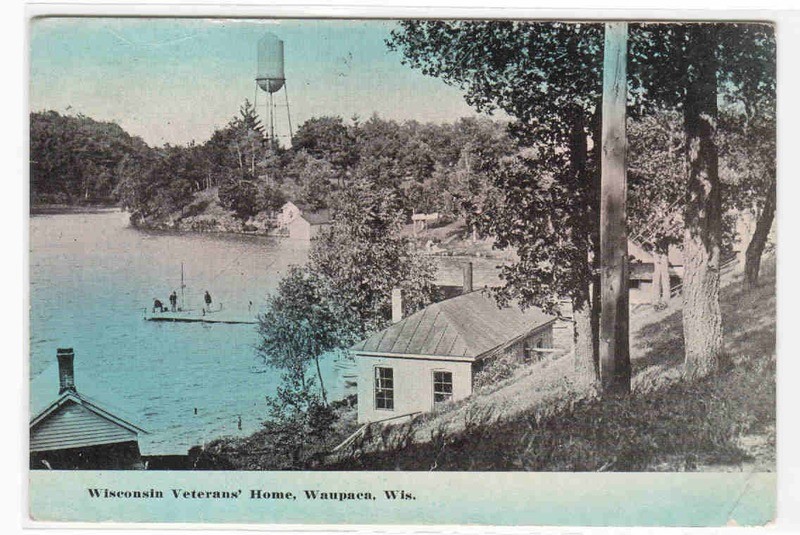 Wisconsin Veterans Home Waupaca WI 1913 postcard