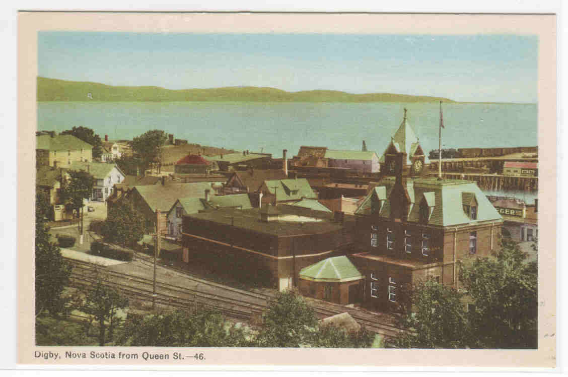 Panorama Digby Nova Scotia Canada postcard