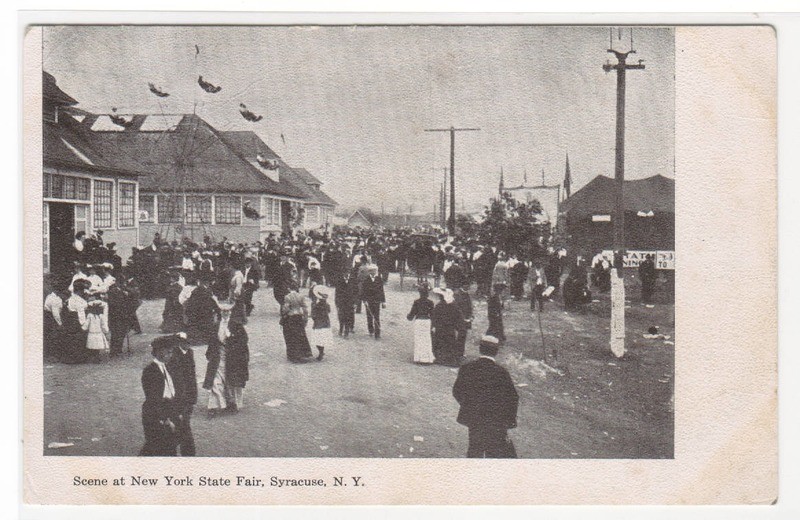 Crowd State Fair Grounds Syracuse New York 1905c postcard