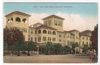 Casa Loma Hotel Redlands California 1919 postcard