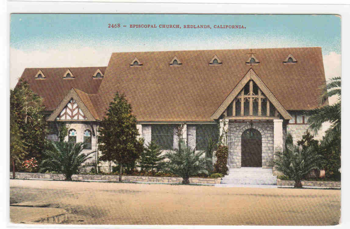 Episcopal Church Redlands California 1910c #2 postcard