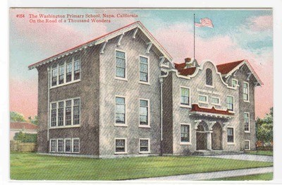 Washington Primary School Napa California 1910c postcard