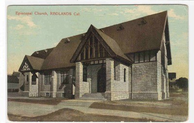 Episcopal Church Redlands California 1910c #1 postcard