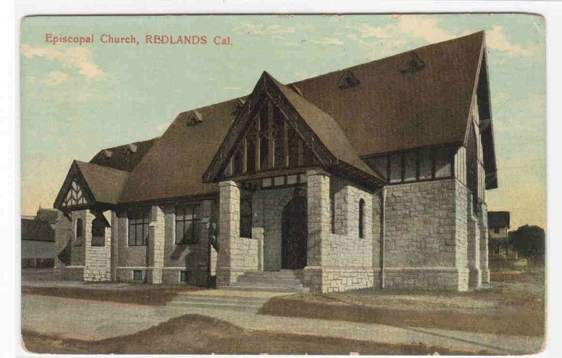 Episcopal Church Redlands California 1910c #1 postcard