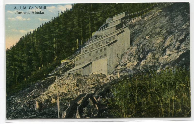 AJM Alaska Juneau Mining Co Mill Alaska 1910c postcard
