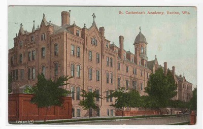 St Catherine’s Academy Racine Wisconsin 1911 postcard