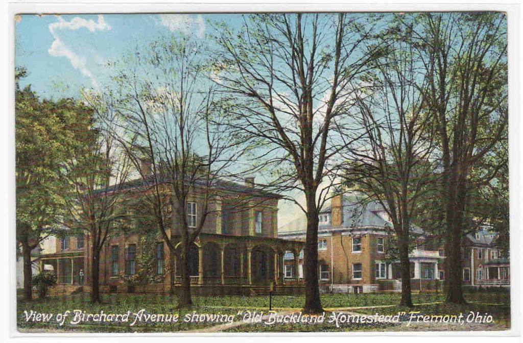Old Buckland Homestead Fremont Ohio 1910c postcard