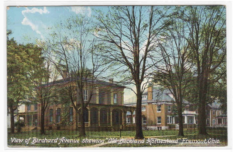 Old Buckland Homestead Fremont Ohio 1910c postcard